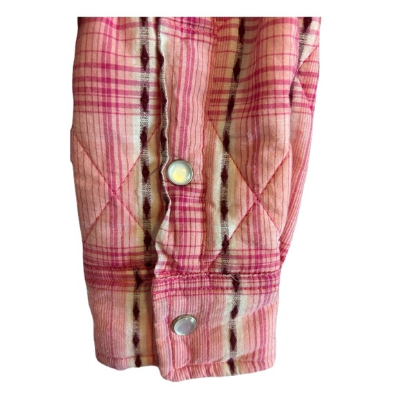 ISABEL MARANT ETOILE Mysen Quilted Cotton Shirt Jacket Pink Plaid Sz M Shacket - Picture 11 of 16